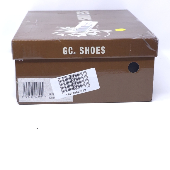 GC Shoes Buckle Wrap V-Cut Black Low Heel Ankle Booties M6.5 - Picture 10 of 10